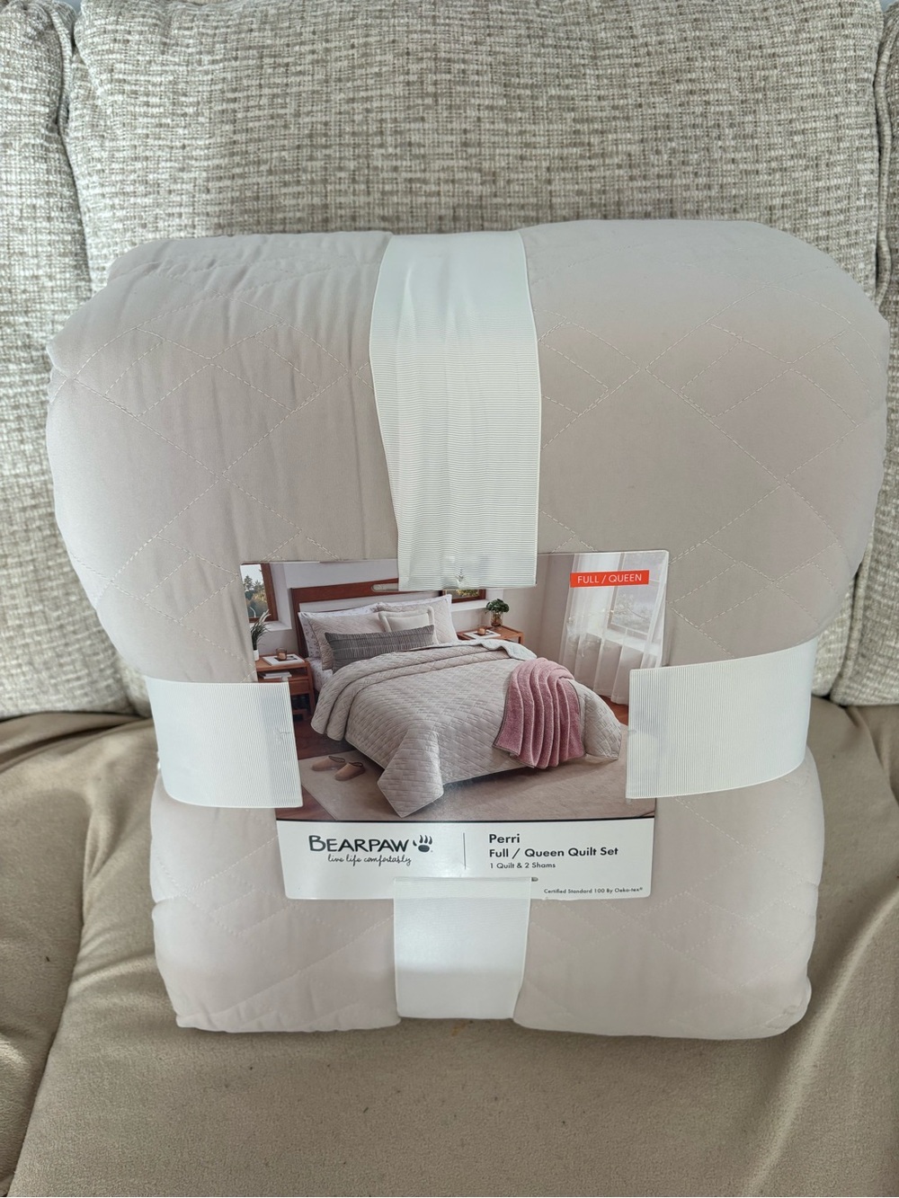 New BearPaw Perri Neatral Quilt Set